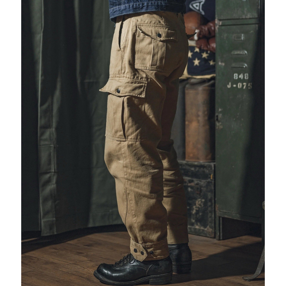 Non Stock Belgian M-64 13 oz Cotton Twill Relaxed Fit Field Barrel Leg Pants 38 - Picture 2 of 11